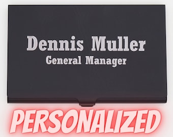 Personalisierte Visitenkarte Halter Fall custom graviert, Pocket Card Case, Visitenkarte Zubehör für sie & für ihn, Urlaub Geschenke