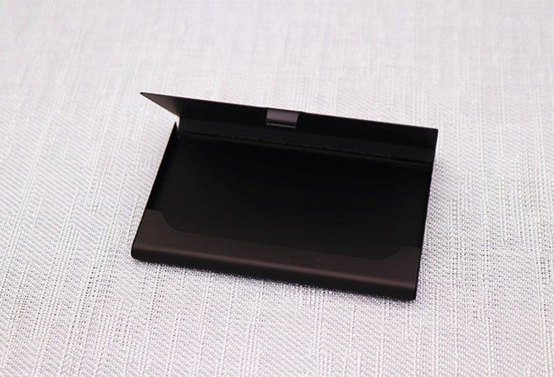 Business Card Accessories for Her /& for Him Personalized Business Card Holder Case Custom Engraved Holiday Gifts Pocket Card Case