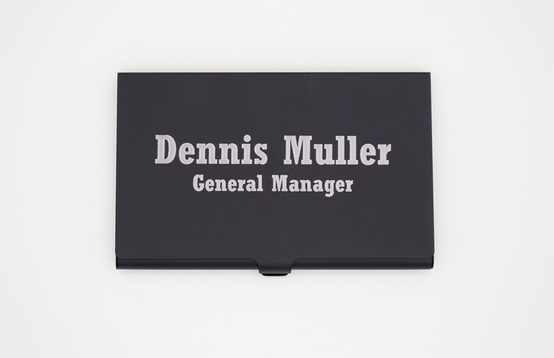 Business Card Accessories for Her /& for Him Personalized Business Card Holder Case Custom Engraved Holiday Gifts Pocket Card Case