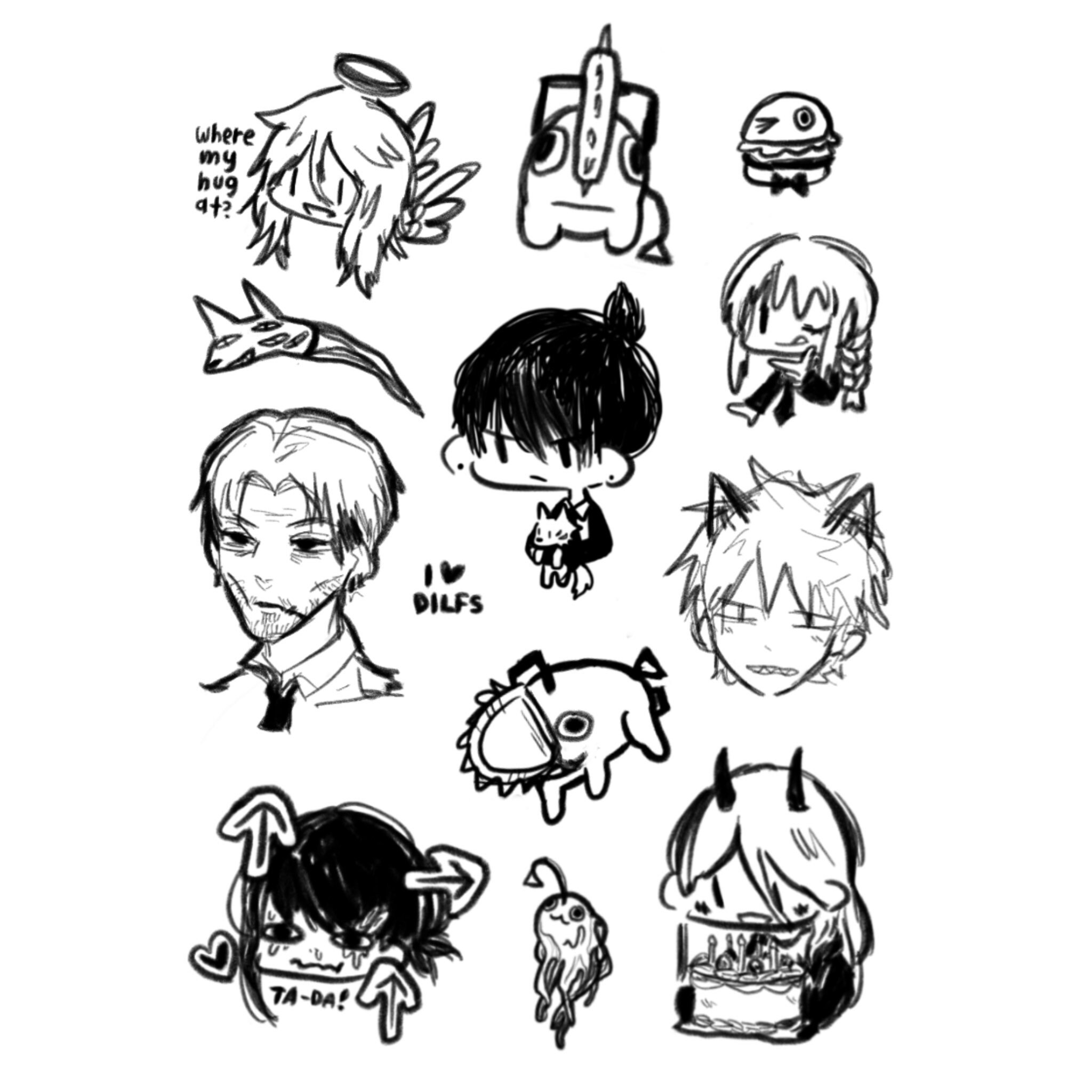 CSM Cursed Emojis Stickers & Sticker Sheet 