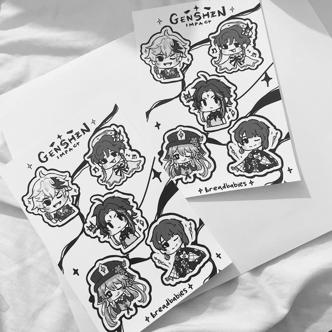 Genshin Sticker Sheet Etsy