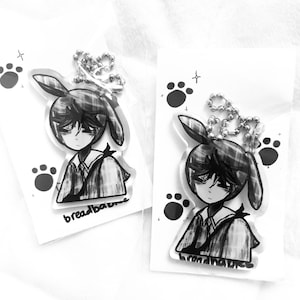 anime bunny boy oc as a human or sumthin ; keychain
