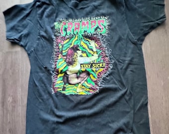 The Cramps Stay Sick vintage Tシャツ 1990 90 THE CRAMPS STAY SICK WASHED BLACK T-SHIRT – Strike