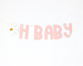 Daisy Baby Shower Banner: Springtime Decor