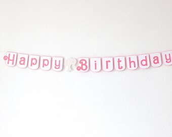 Sparkly Barbie Birthday Banner: Pink Party Decoration