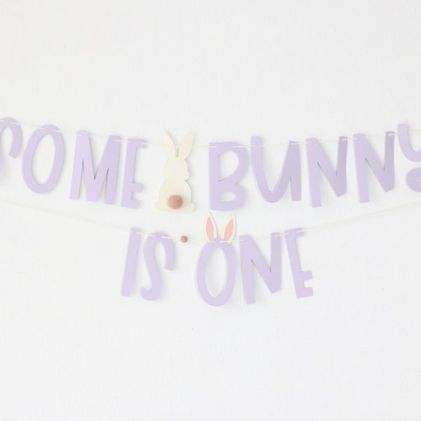 Some Bunny is One | Spring First Birthday | Bunny Birthday Banner | Easter First Birthday | Some Bunny is One Banner |Custom Birthday Banner