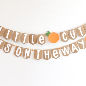 A Little Cutie is on the Way Decorations | Little Cutie Baby Shower | Little cutie banner | Cutie Baby Shower Decor | Citrus baby shower