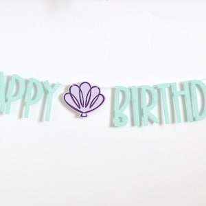 Mermaid Birthday Party Banner || Mermaid Party || Mermaid Party Decor || Mermaid party theme || Girl birthday || Seashell Party