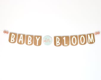 Baby in Bloom Baby Shower Banner, Floral Baby Shower Decor, Garden Baby Shower Banner, Wildflower Baby Shower Theme, Spring Baby Shower