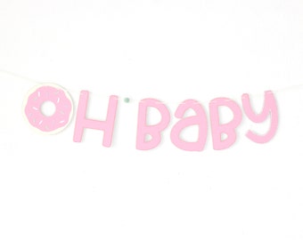 Donut Baby Sprinkle Banner: "Oh Baby" Shower Decor