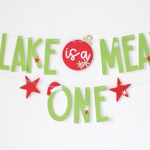 Grinch First Birthday | You're a Mean One Birthday | Grinch Party | Christmas First Birthday | Grinch Birthday | Custom Grinch Banner