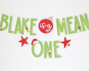 Grinch First Birthday | You're a Mean One Birthday | Grinch Party | Christmas First Birthday | Grinch Birthday | Custom Grinch Banner