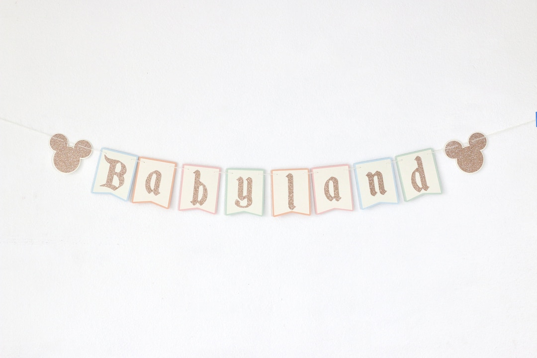Disneyland Baby Shower Banner Disney Baby Shower Disney Theme Baby