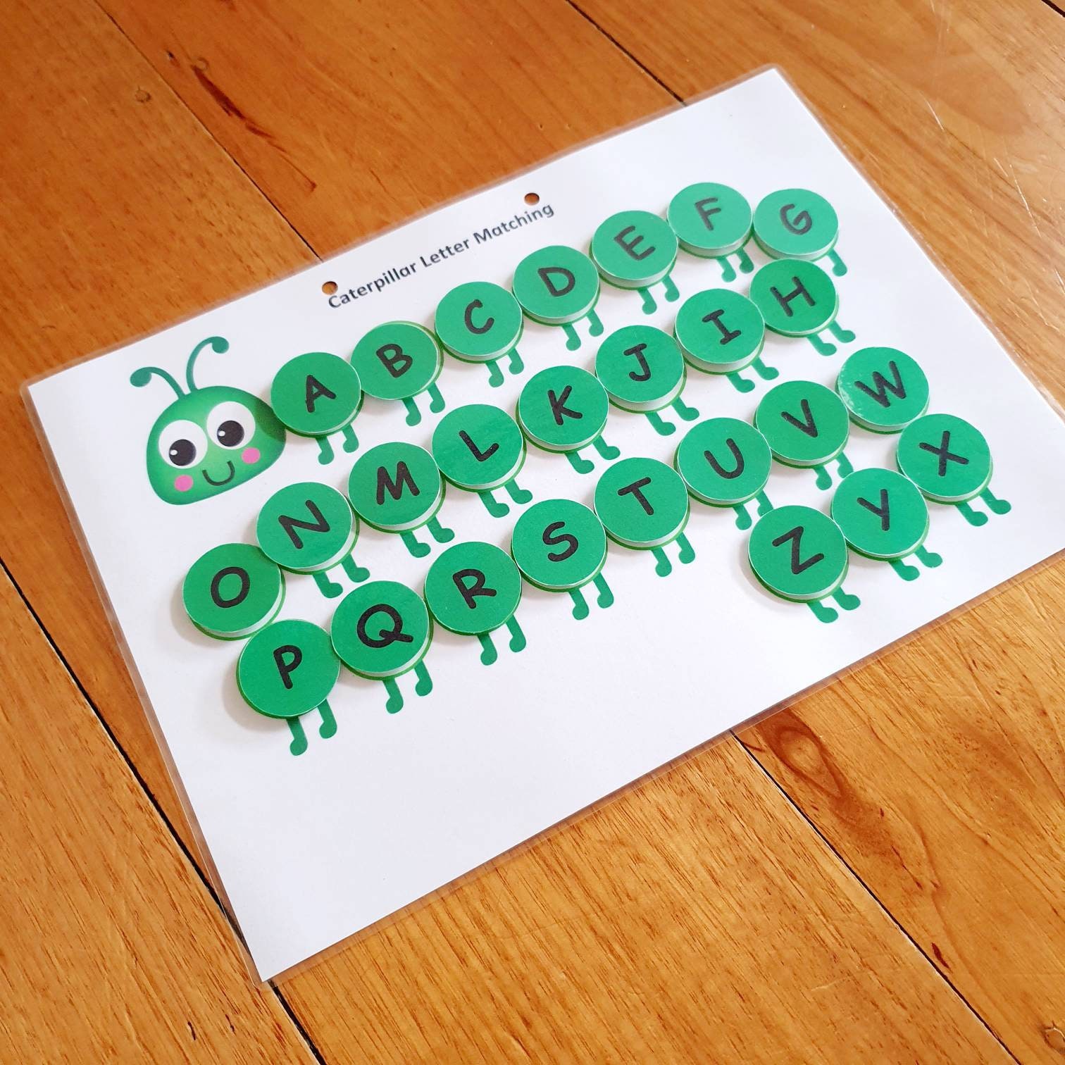 Caterpillar Alphabet Printable Activity for Preschool, Toddler
