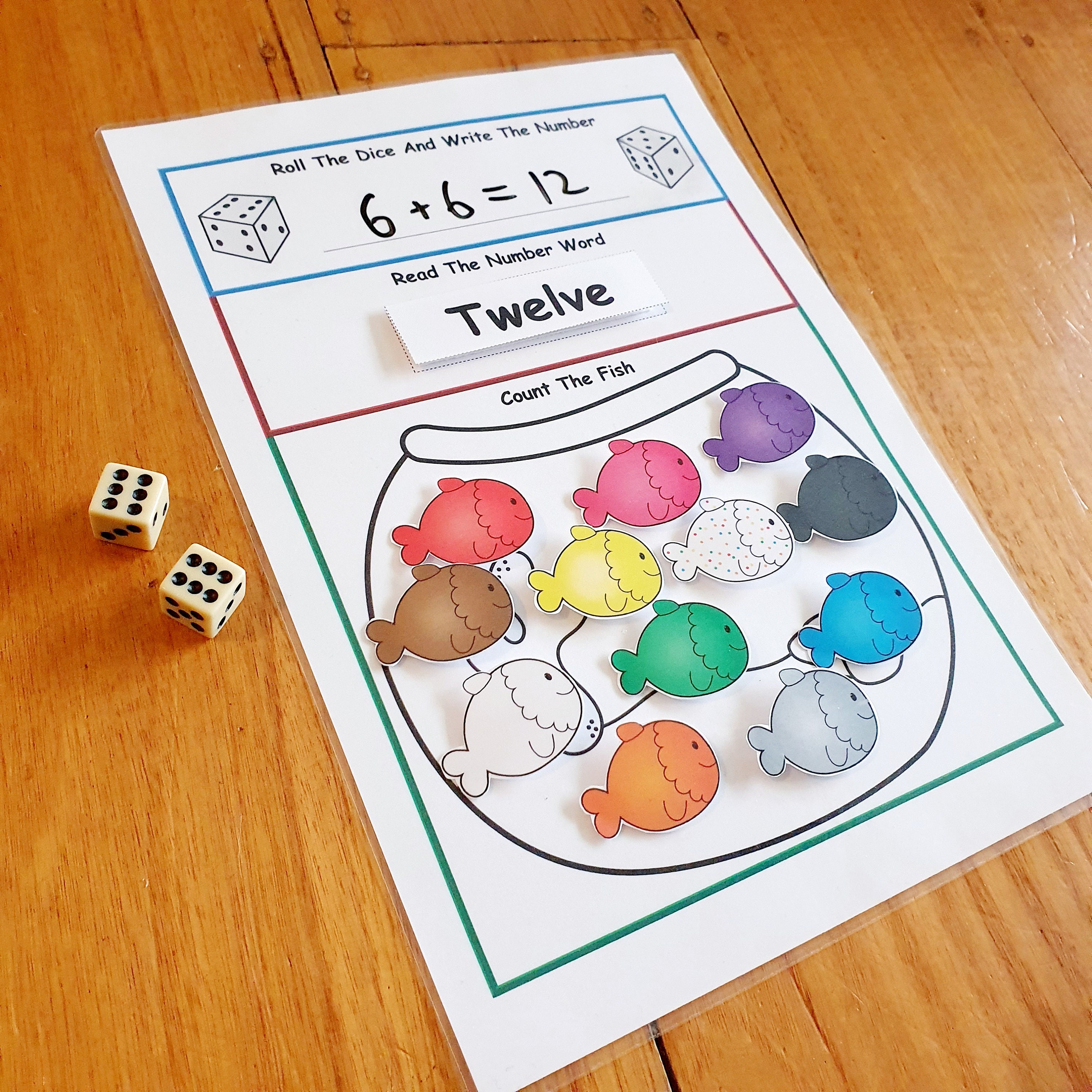 counting dice game printable busy book page numbers etsy
