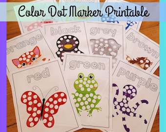 Animal Dot Marker Worksheets: Toddler Learning Activity (Digital Download PDF)