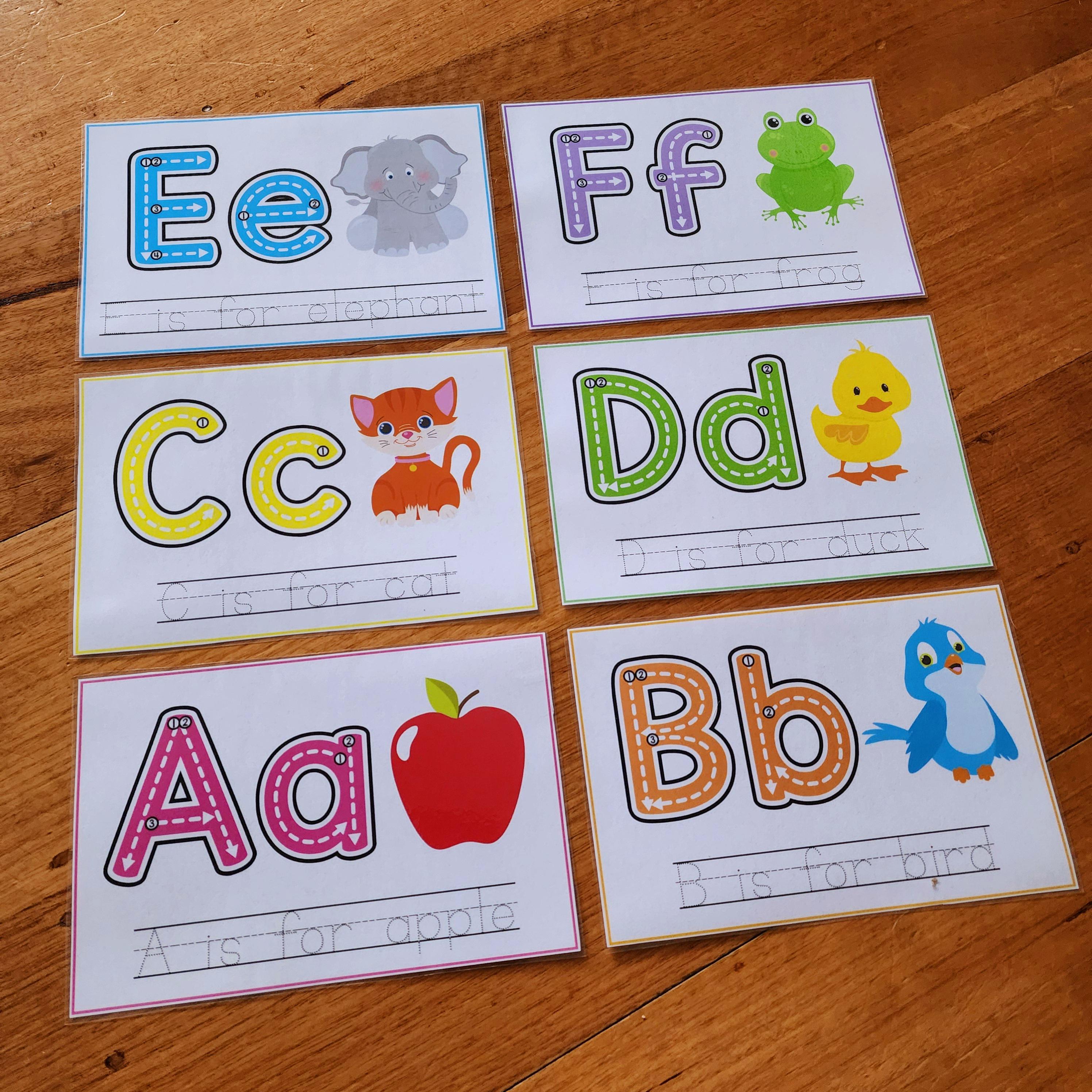 Alphabet Tracing Cards: ABC Handwriting Practice (digital Download) - Etsy