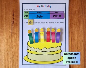 Birthday Busy Book Printable: Learn Date, Month, Year (digital