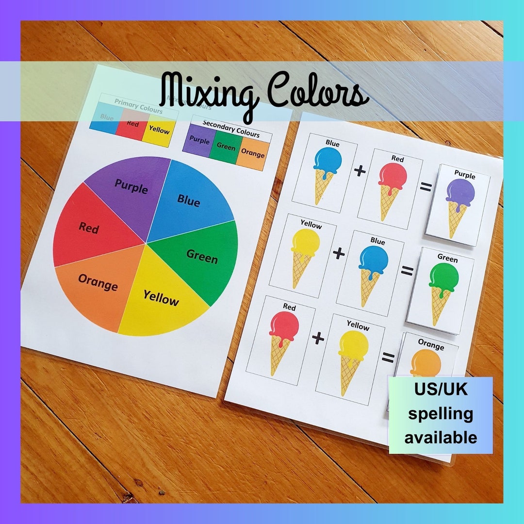 Mixing Colors Printable: Color Wheel Activity, Homeschool (digital ...