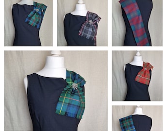 Tartan/Plaid Mini Sash made to order in 100% Wool 110cmx14cm