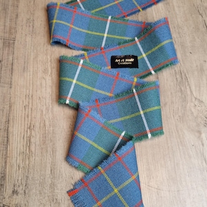 Inglis Ancient 100% Pure Wool Tartan/Plaid Self Fringed Handfasting Ribbon 140cmx7cm