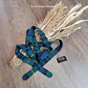 Stewart Hunting Ancient OC 100% Pure Wool Tartan/Plaid Ribbon Open Fringe Ribbon 140cmx2cm