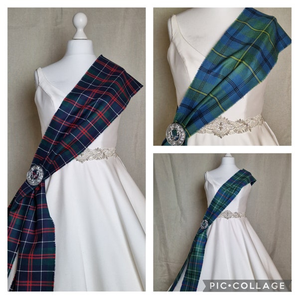 Écharpe écossaise/à carreaux faite sur commande dans plus de 400 tartans avec 100 % pure laine vierge