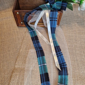 Forbes Ancient 100% lã Tartan/Xadrez Fita auto-franjada 150cmx3,5 cm