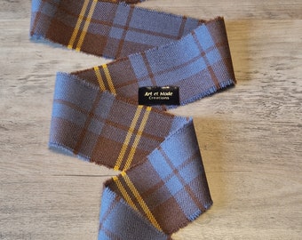 County Sligo 100% Reine Wolle Tartan/Plaid Selbst Fransen Band 140cmx7cm