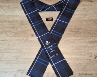 Nastro per cerimonia di unione (Handfasting) Patriot Tay Modern in 100% lana, motivo scozzese/quadri, con frange, 140 cm x 7 cm.