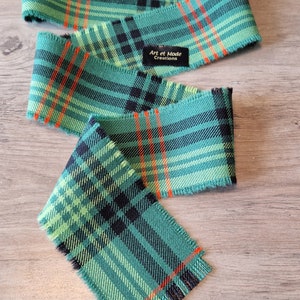 Ross Hunting Ancient 100% Pure Wool Tartan/Plaid Self Fringed Handfasting Ribbon 140cmx7cm