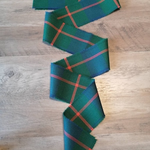 Agnew Ancient 100% Pure Wool Tartan/Plaid Self Fringed Handfasting Ribbon 140cmx7cm