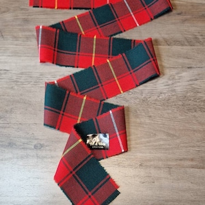 MacPhee Modern 100% Wool Tartan/Plaid Self Fringed Handfasting Tie or Binding Ribbon 140cmx7cm