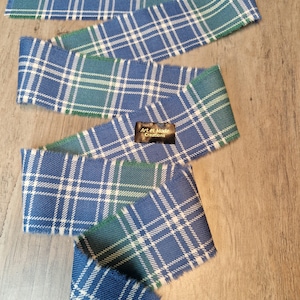 MacDonald Lord of the Isles Hunting Ancient 100% Wool Tartan/Plaid Self Fringed Handfasting Ribbon 140cmx7cm
