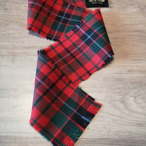 NIcholson Clan Modern 100% Wol  Tartan/Plaid Self Fringed Ribbon 150cmx7.5cm
