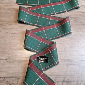 St. Davids/Welsh National 100% Pure Wool Tartan/Plaid Self Fringed Ribbon 140cmx7cm