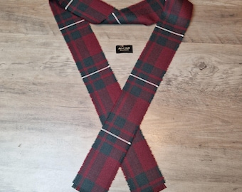 Cinta para atar a mano MacGregor Hunting Modern, 100 % lana, tartán/cuadros, con flecos, 140 cm x 7 cm