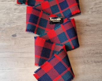 Gow Modern 100% Wool Tartan/Plaid Self Fringed Handfasting Ribbon 140cmx7cm