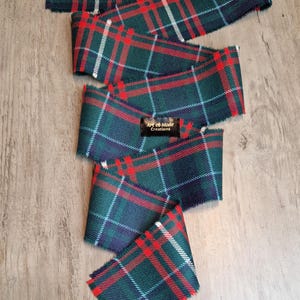 MacConnell Modern 100% Pure New Wool Tartan/Plaid Self Fringed Handfasting Tie or Binding Ribbon 150cmx7cm