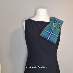 Irvine Antike 100% Wolle Schottische Tartan / Plaid Mini Schärpe 110cmx16cm