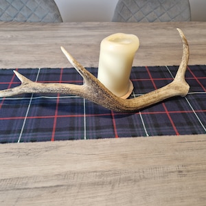 Navy and Purple Modern 100% Wool Tartan/Plaid Table Runner 140cmx24cm