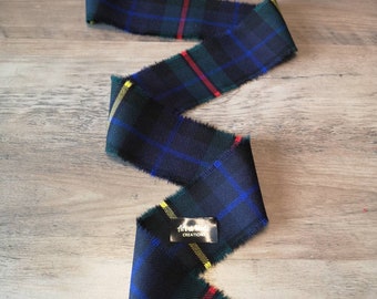 Smith Modern 100% Wool Tartan/Plaid Self Fringed Handfasting Ribbon 140cmx7cm