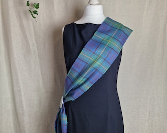 County Donegal 100% Pure Wool Irish Tartan/Plaid Self Fringed Sash 250cmx16cm