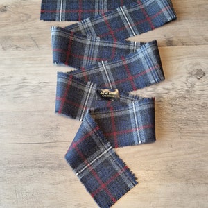 Warrior Poet Hebridean 100% Wool Tartan/Plaid Self Fringed Handfasting Ribbon 140cmx7cm