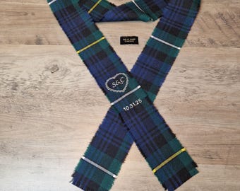 Campbell of Argyll Modern 100% lana tartan/plaid nastro con frange per handfasting 140 cm x 7 cm