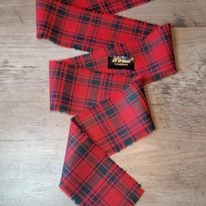 MacColl Modern 100% Pure New Wool Tartan/Plaid Self Fringed Handfasting Tie or Binding Ribbon 140cmx7cm