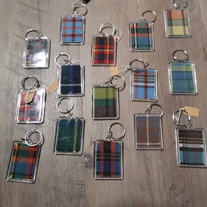 Tartan / Plaid assorted set of Keyrings