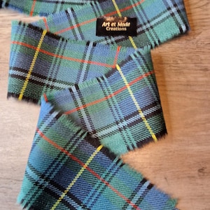 MacInnes Hunting Ancient 100% Pure Wool Tartan/Plaid Self Fringed Handfasting Ribbon 140cmx7cm