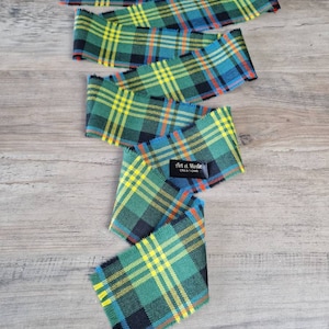 Watson Ancient Old Colours 100% Pure Wool Tartan/Plaid Self Fringed Handfasting Ribbon 140cmx7cm