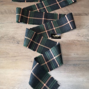 Kings of Scotland Tartan 100% Wool Tartan/Plaid Self Fringed Handfasting Ribbon 140cmx7cm